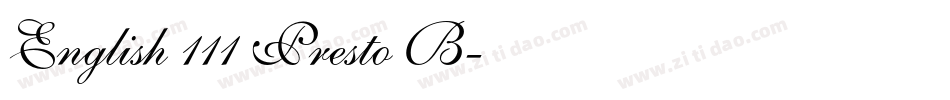 English 111 Presto B字体转换